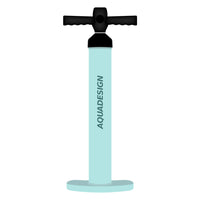 Pompe manuelle Aquadesign Aqua Pump bleu clair double action gonflage SUP kayak
