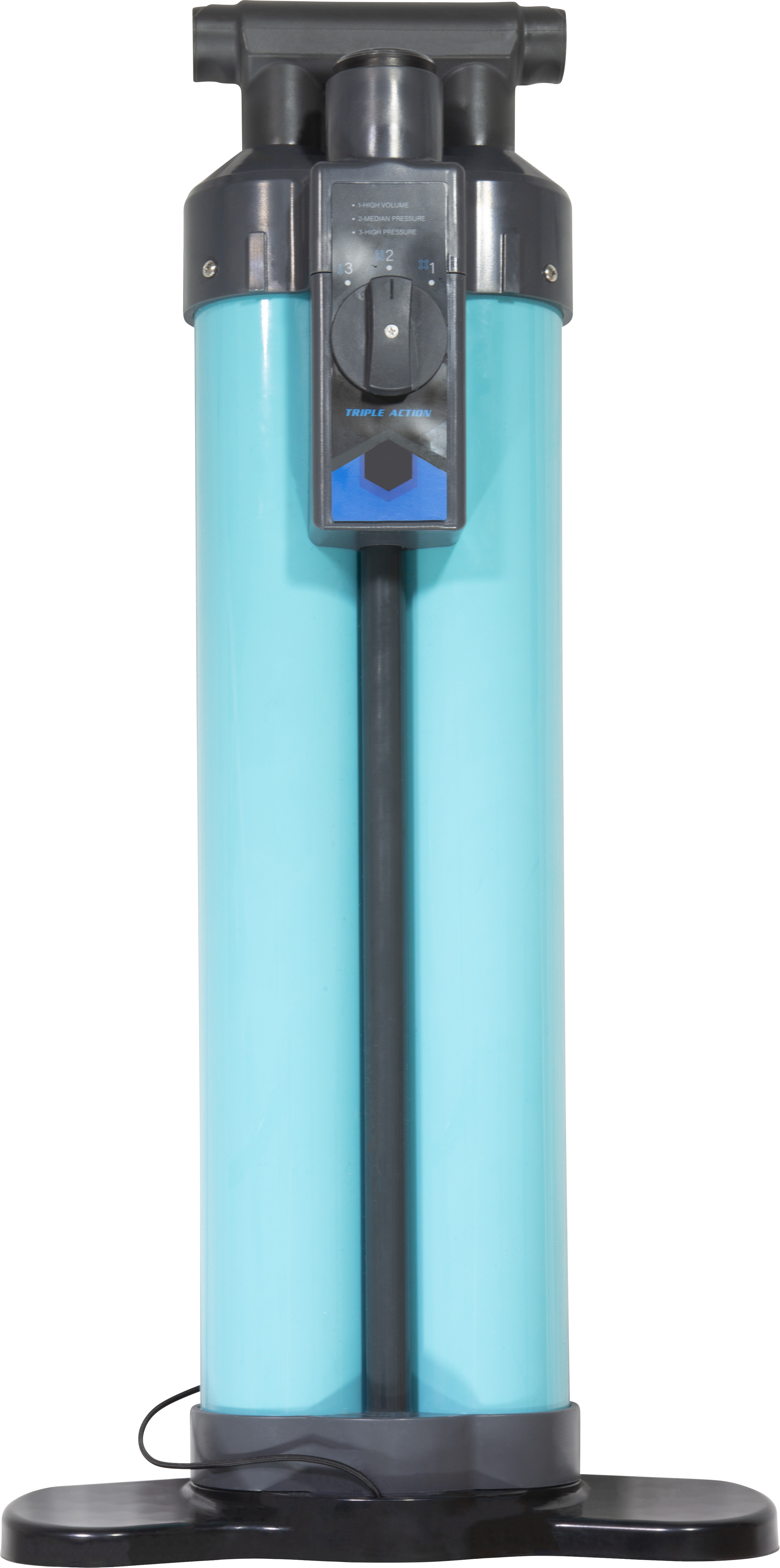 Pompe Suprafit 2x1.8L turquoise sans poignées dos, manomètre bleu, double cylindre vertical Aquadesign