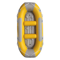 Raft Aquadesign Avanti 290 jaune vue de dessus, 2 banquettes gonflables 4 personnes