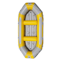 Mini raft Avanti 360 jaune 6 personnes, vue de dessus intérieur banquettes — Aquadesign