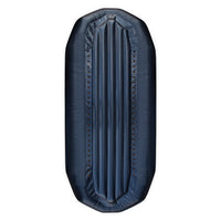 Raft Avanti 470 Aquadesign, vue du fond auto-videur noir avec perforations, coque dessous
