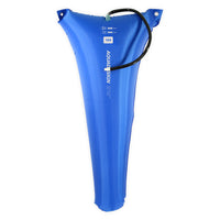 Réserve de flottabilité Aquadesign 40L bleue avec ailettes vue de face fond blanc