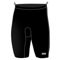 Short néoprène Tempa 2,5 mm noir, illustration technique vue de face, dessin produit Aquadesign