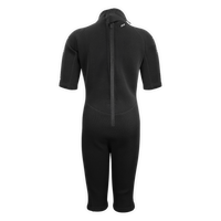 Shorty néoprène enfant Neo Junior 2.5mm noir Aquadesign, vue de dos, zip dorsal et coutures plates