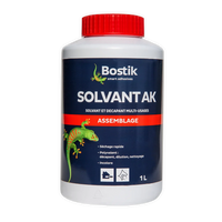 Solvant décapant Bostik AK 1 litre flacon blanc bouchon rouge assemblage néoprène