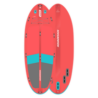SUP gonflable géant Megacraft 15'1 rouge face et dos studio 650 kg Aquadesign