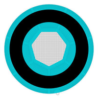 Tubing gonflable Reign 110 turquoise et noir dos anneau studio Aquadesign