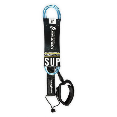 9' Leash Strait (straight) transparent for Stand Up Paddle Board or Surf.