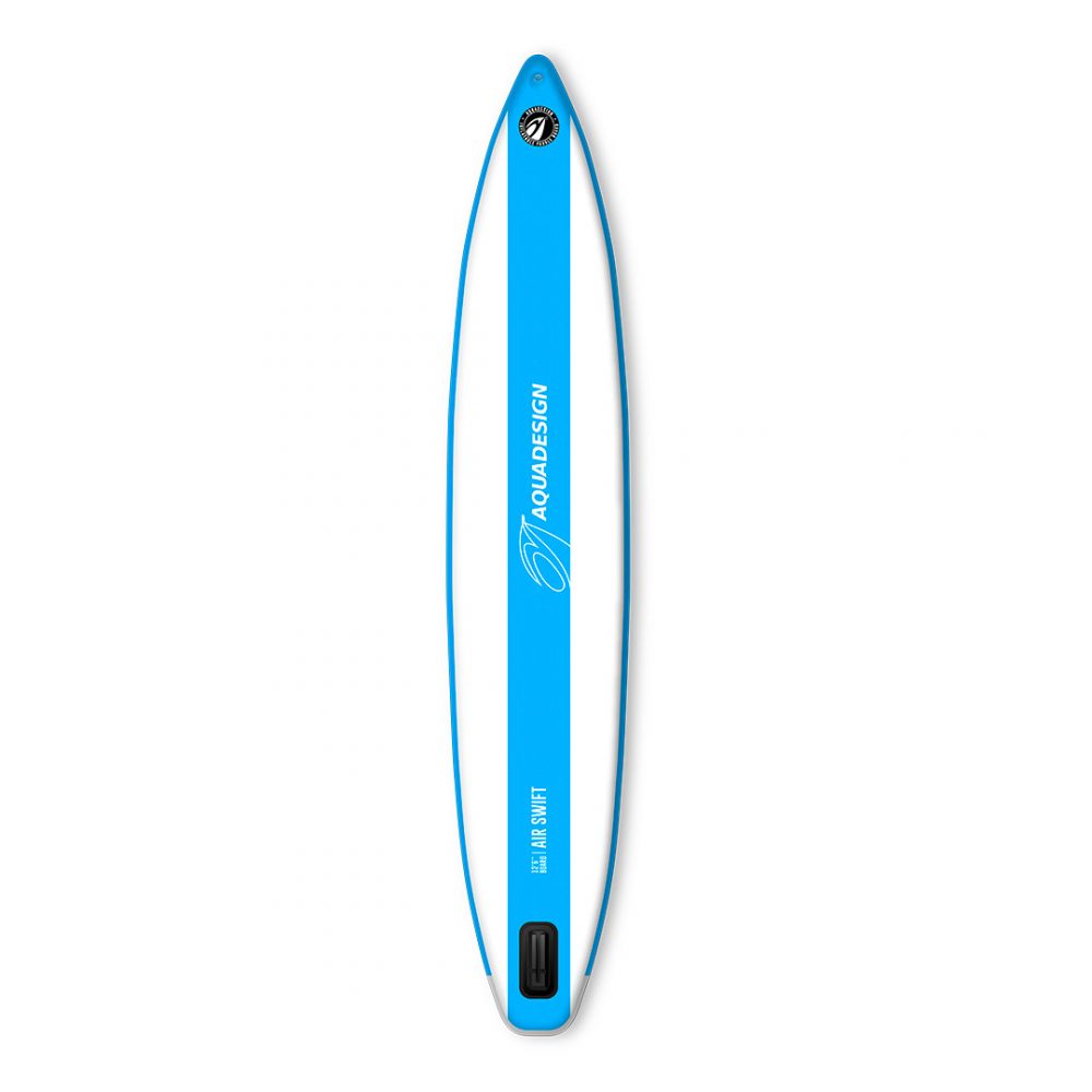 STAND UP PADDLE BOARD INFLATABLE PVC AIR SWIFT AQUADESIGN BACK VIEW