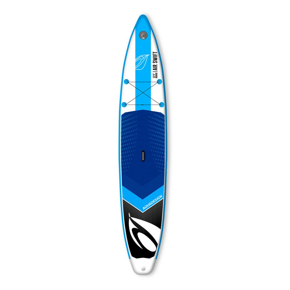 STAND UP PADDLE BOARD INFLATABLE PVC AIR SWIFT AQUADESIGN FRONT VIEW