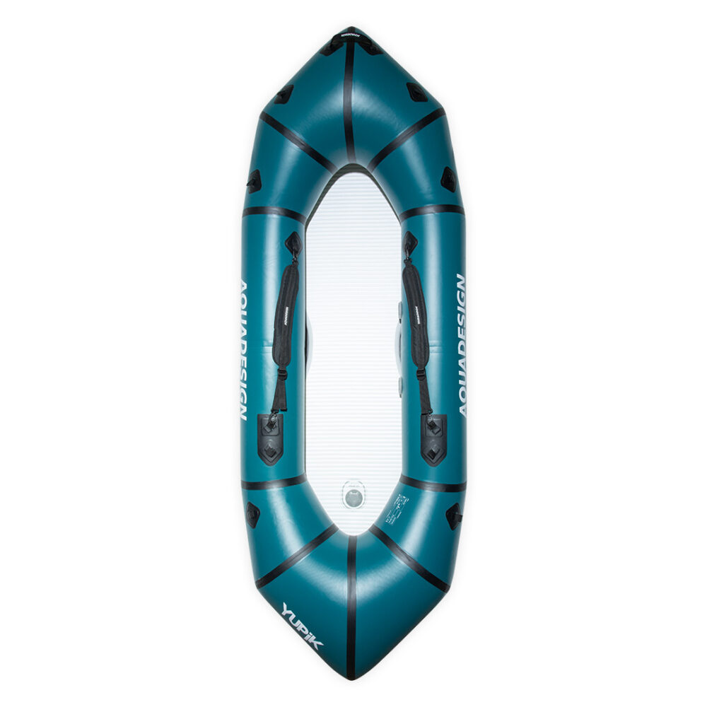 Packraft PVC Aquadesign bleu avec fond gonflable en Dropstitch